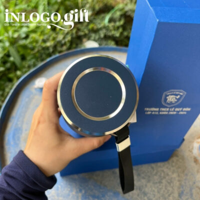 Bình giữ nhiệt in logo thương hiệu Rạng Đông màu xanh đen 600ml BGN-04
