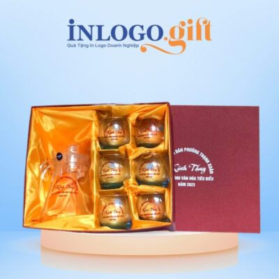 Bộ bình cốc thủy tinh in logo Luminarc BBL-04