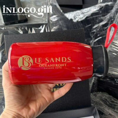 Bộ Giftset in logo gồm bình giữ nhiệt và sạc dự phòng