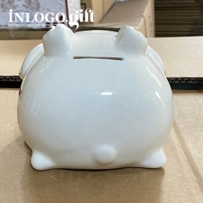 Heo đất in logo màu trắng cánh tiên