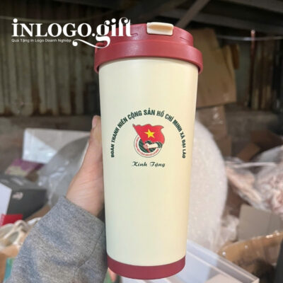 Ly giữ nhiệt in logo có quai xách dung tích 500ml LGN-01