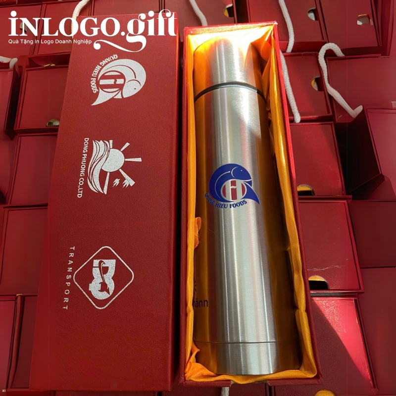 Bình giữ nhiệt in logo thương hiệu Carlmann nắp vặn 500ml BGN-09