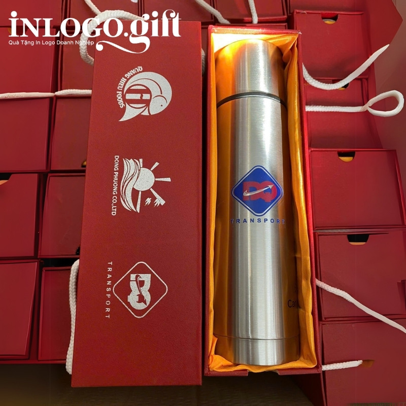 Bình giữ nhiệt in logo thương hiệu Carlmann nắp vặn 500ml BGN-09