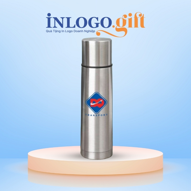Bình giữ nhiệt in logo thương hiệu Carlmann nắp vặn 500ml BGN-09