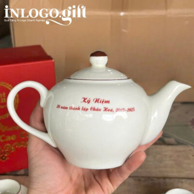 Bộ ấm chén Camellia họa tiết hoa mai hồng 650ml AC-12