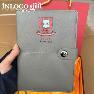 Bộ giftset in logo gồm bình giữ nhiệt, sổ da, ly sứ và bút ký BGS-36