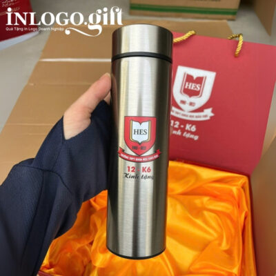 Bộ giftset in logo gồm bình giữ nhiệt, sổ da, ly sứ và bút ký BGS-36