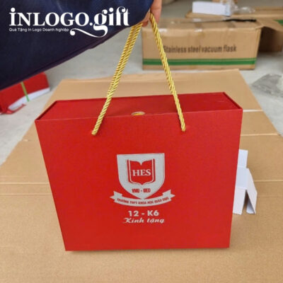 Bộ giftset in logo gồm bình giữ nhiệt, sổ da, ly sứ và bút ký BGS-36