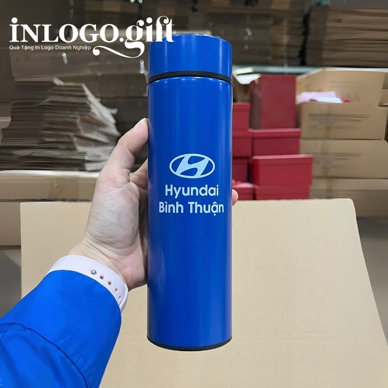 Bộ giftset in logo gồm bình giữ nhiệt và ly sứ BGS-24