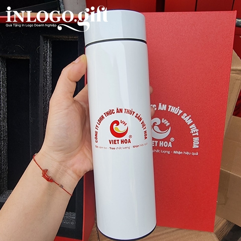 Bộ giftset in logo gồm bình giữ nhiệt và ô dù gấp 3 tự động 2 chiều BGS-16