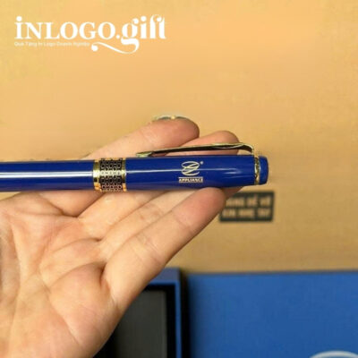 Bộ giftset in logo gồm sổ da, bút kí và bình giữ nhiệt
