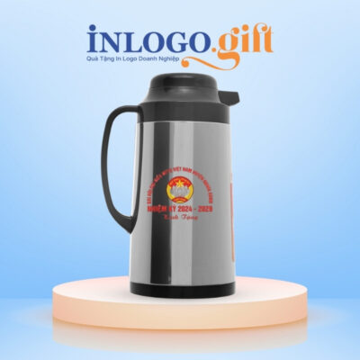 Phích giữ nhiệt in logo thương hiệu Rạng Đông màu bạc 1L PGN-01