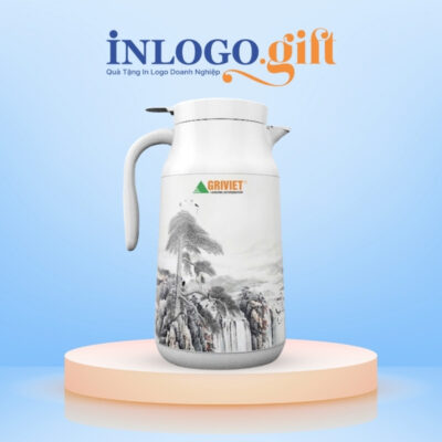 Phích giữ nhiệt in logo thương hiệu Rạng Đông màu trắng 1.3L PGN-02