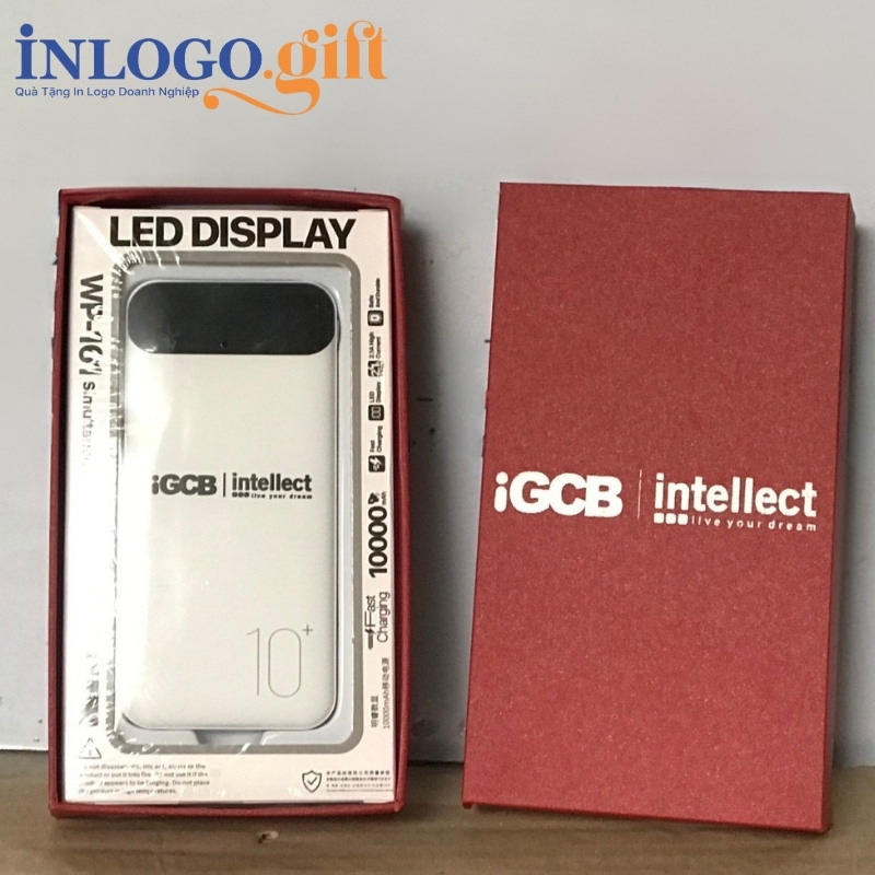 Sạc dự phòng in logo thương hiệu WK màu trắng dung lượng 10.000mAh SDP-03