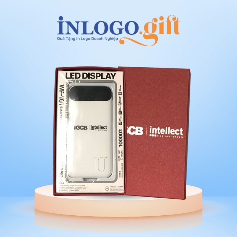 Sạc dự phòng in logo thương hiệu WK màu trắng dung lượng 10.000mAh SDP-03