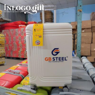 Vali quà tặng in logo kéo nhựa size 24