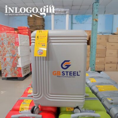 Vali quà tặng in logo kéo nhựa size 24