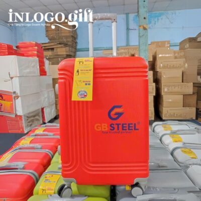 Vali quà tặng in logo kéo nhựa size 24
