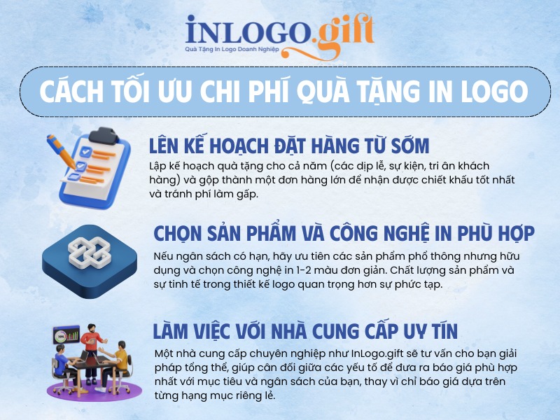 3 Cách tối ưu chi phí quà tặng in logo cho doanh nghiệp