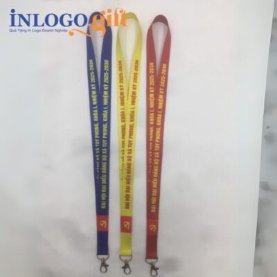 Dây đeo thẻ tên in logo móc giọt nước 3 màu DĐT-04