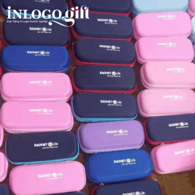 Hộp bút in logo màu xanh dương phi hành gia HB-01