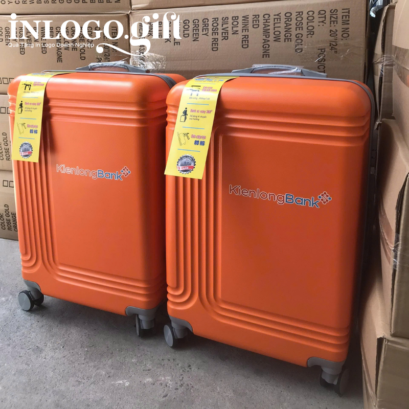 Vali in logo kéo nhựa ABS màu cam size 20 VL-02