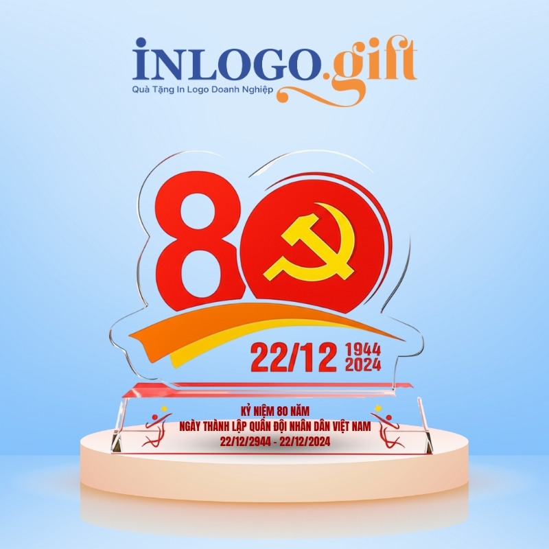 Kỷ niệm chương quà tặng Đại Hội in logo pha lê KNC-11