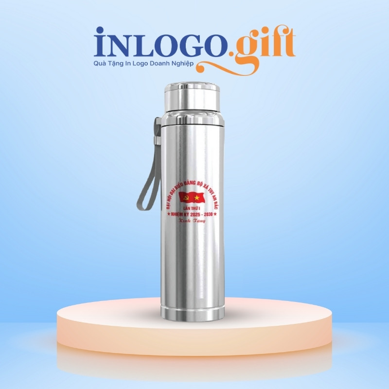 Quà tặng Đại Hội in logo bình giữ nhiệt thương hiệu Sunhouse 1L BGN-15