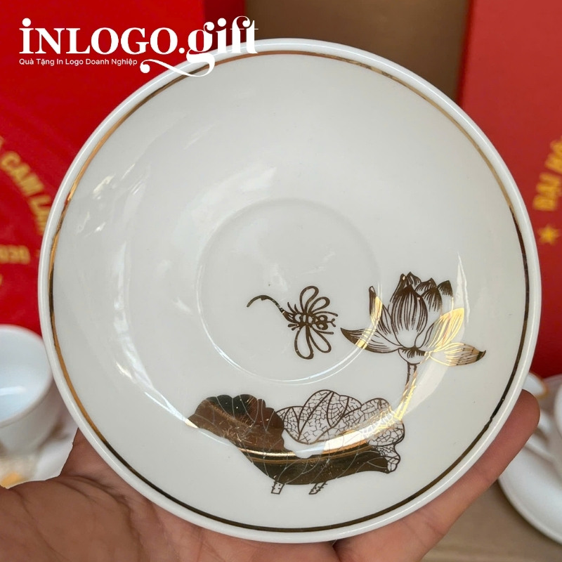 Quà tặng Đại hội in logo bộ ấm chén dáng bưởi lửa 650ml AC-26