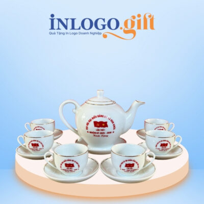 In logo lên ấm chén quà tặng Đại hội thương hiệu Camellia 500ml AC-32