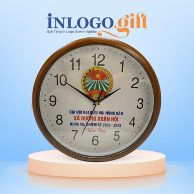 Quà tặng Đại hội in logo đồng hồ treo tường số in ĐHT-12