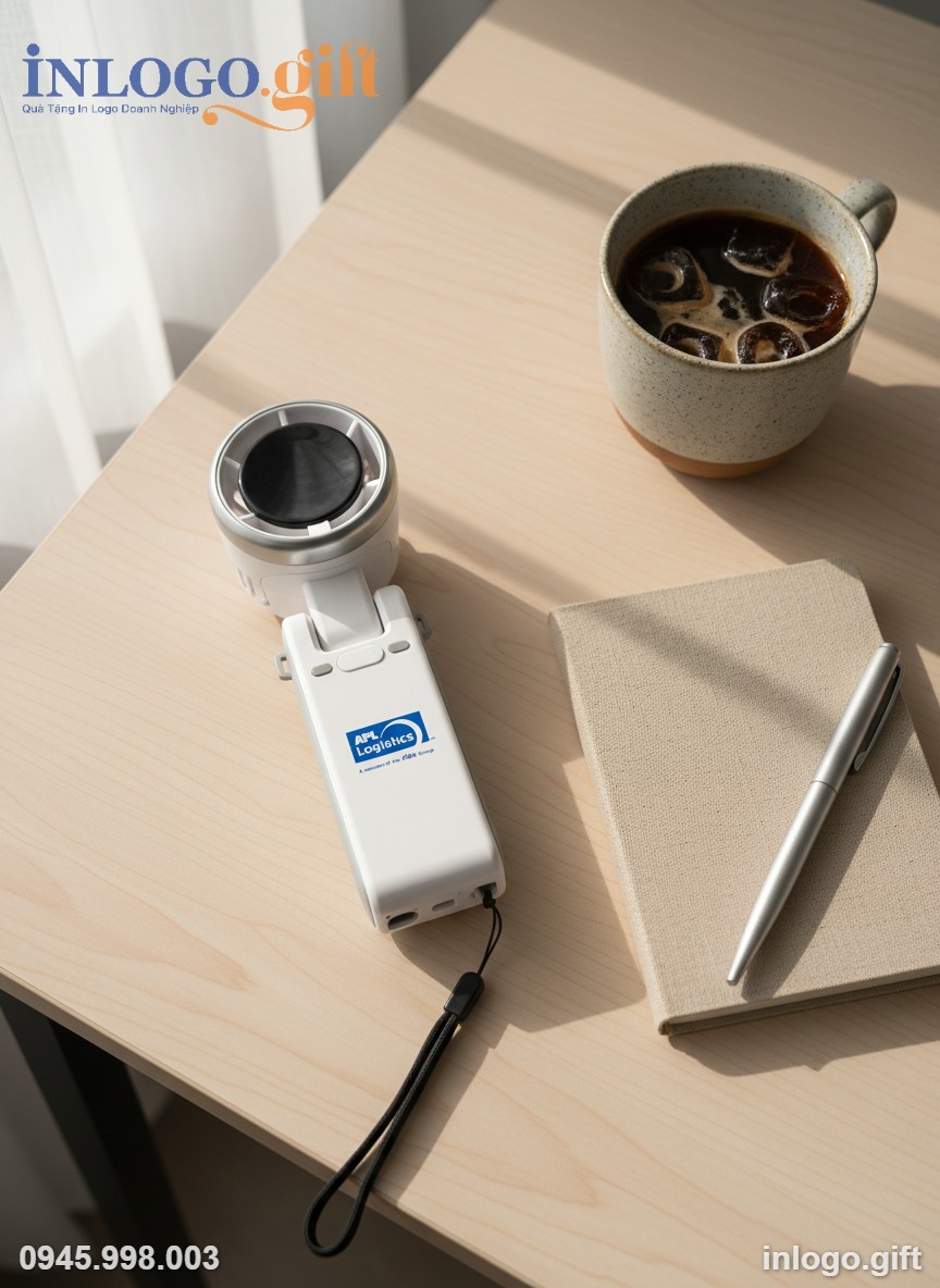 Quạt điện cầm tay có dây đeo tiện lợi