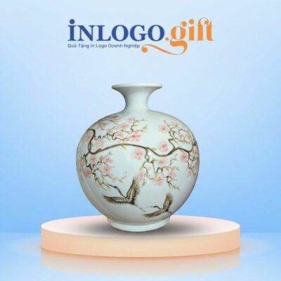 Bình Hút Lộc In Logo - Quà Tết Doanh Nghiệp Gốm Bát Tràng