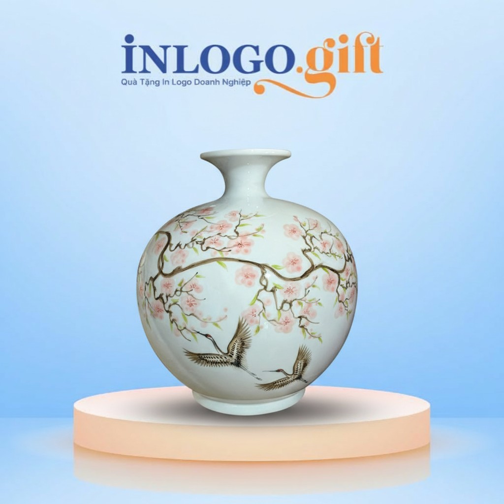 binh-hut-loc-in-logo-mau-trang-hoa-tiet-chim-en-canh-dao-ve-tay-0 Bình Hút Lộc In Logo - Quà Tết Doanh Nghiệp Gốm Bát Tràng