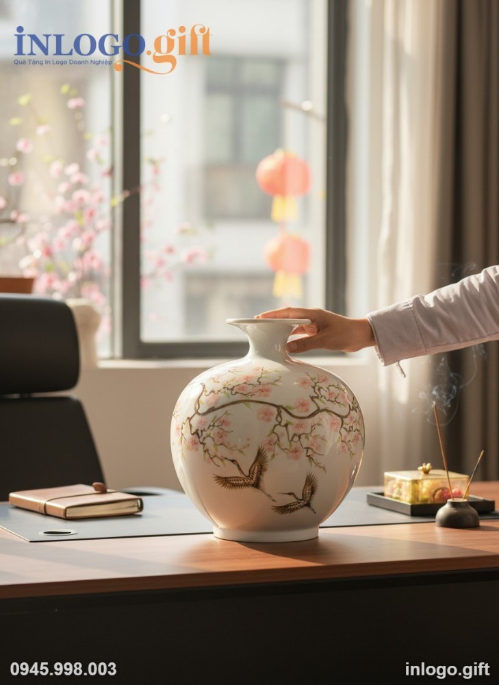 Bình hút lộc quà tặng dễ dàng trưng bày trong phòng làm việc của người nhận