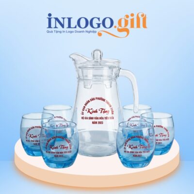 Bộ bình cốc thủy tinh in logo thương hiệu Luminarc BBL-04