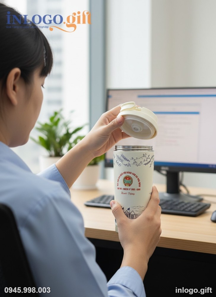 Thiết kế ly giữ nhiệt nhỏ gọn, dễ dàng mang theo để sử dụng hằng ngày