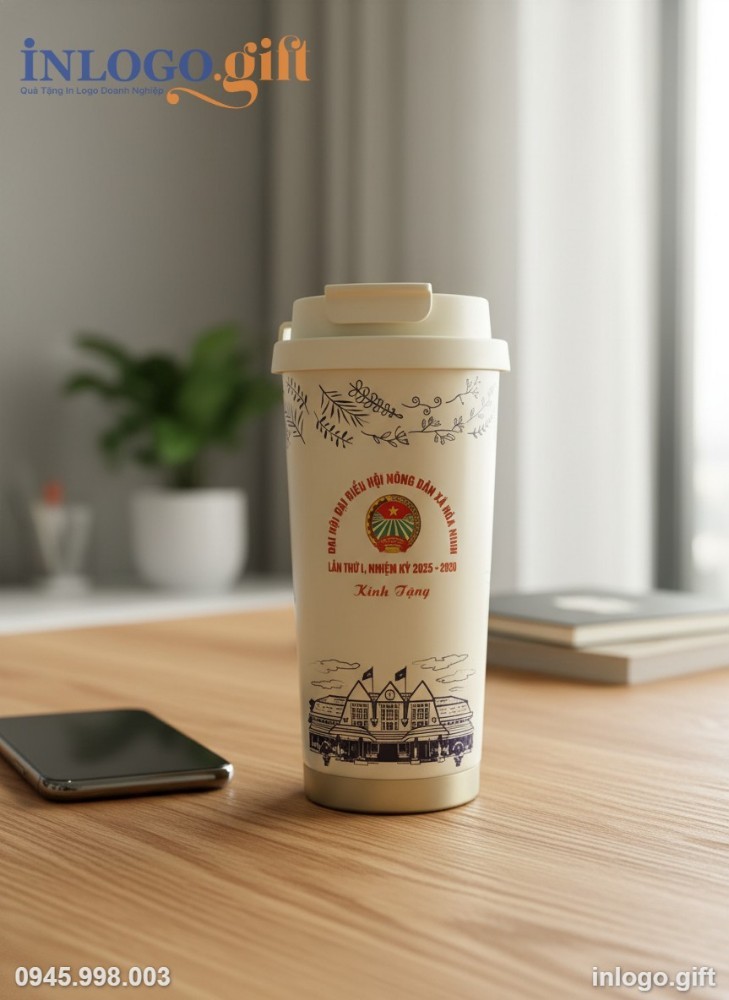 Hình in trên ly giữ nhiệt đẹp, sắc nét