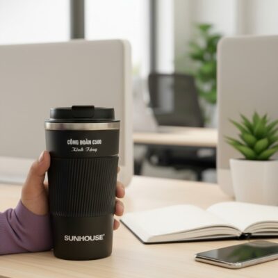 Ly giữ nhiệt in logo Sunhouse 500ml | Quà tặng nhân viên công ty