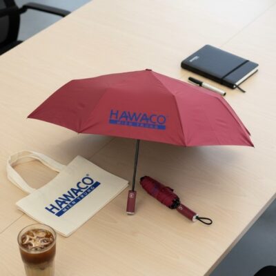 Ô dù in logo gấp 3 tự động Pisen - Quà tặng doanh nghiệp độc đáo