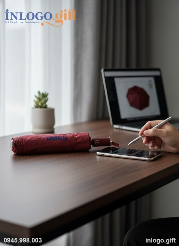 Kích thước nhỏ gọn của ô dù OD-05 khi gấp lại