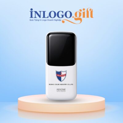 Sạc dự phòng in logo thương hiệu WEKOME dung lượng 10000mAh màu trắng SDP-07