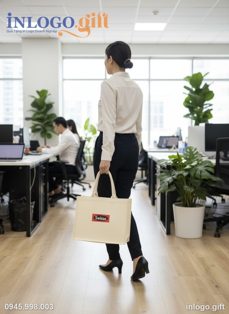 Người dùng sử dụng túi cói trong hoạt động hàng ngày